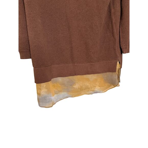 Logo by Lori Goldstein waffle knit purple tunic top - Picture 6 of 7